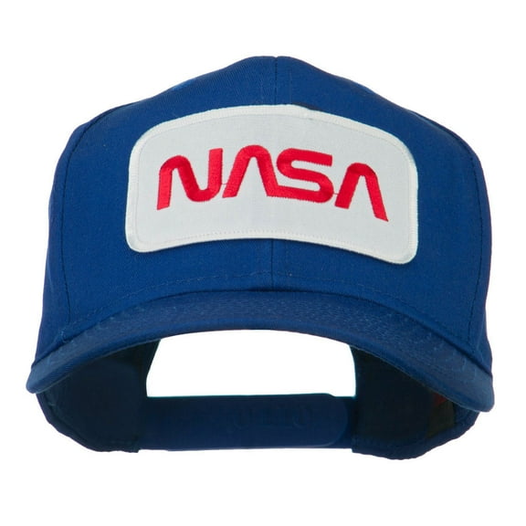 NASA Logo Embroidered Patched Cap - Royal OSFM