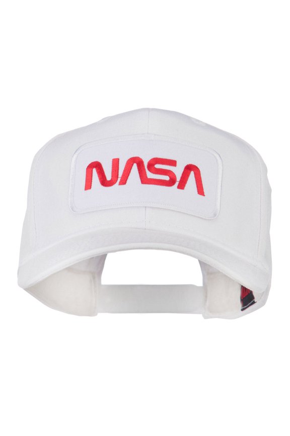 NASA Logo Embroidered Patched Cap - White OSFM