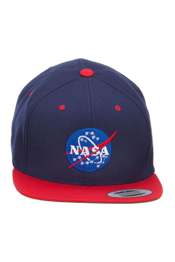 NASA Logo Embroidered Two Tone Cap - Navy Red OSFM