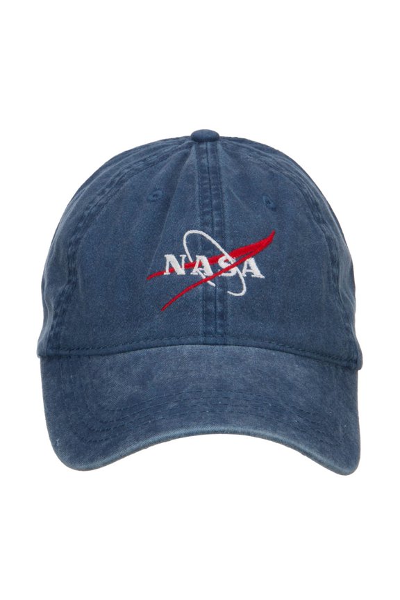 NASA Logo Embroidered Washed Cap - Navy OSFM