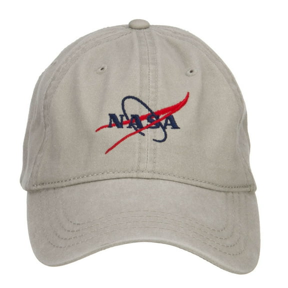 NASA Logo Embroidered Washed Cap - Stone OSFM