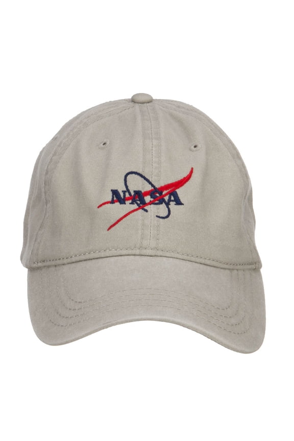 NASA Logo Embroidered Washed Cap - Stone OSFM