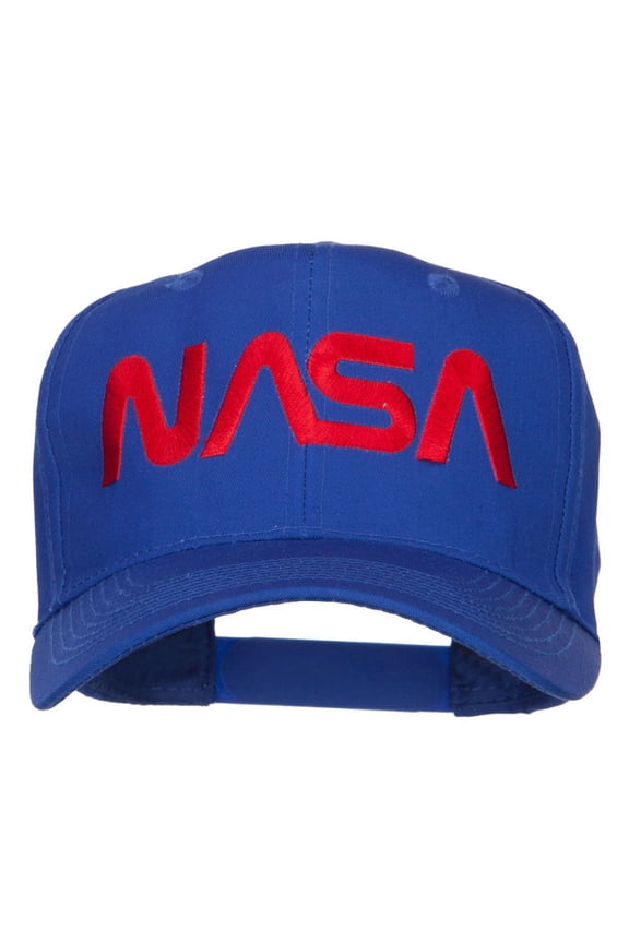 NASA Logo Font Embroidered Cap - Royal OSFM