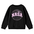 thumbnail image 1 of NASA Logo Grid Globe Long Sleeve Boys' Black Sweatshirt-Large, 1 of 3