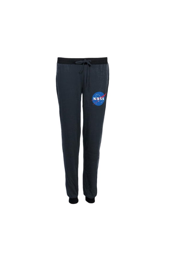 NASA Logo Juniors Pajama Pants Black LG