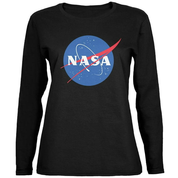 NASA Logo Ladies' Relaxed Jersey Long-Sleeve Tee Black MD