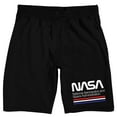 thumbnail image 1 of NASA Logo Men's Black Graphic Sleep Shorts-Small, 1 of 5