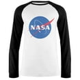 thumbnail image 1 of NASA Logo Mens Long Sleeve Raglan T Shirt White-Black X-LG, 1 of 1