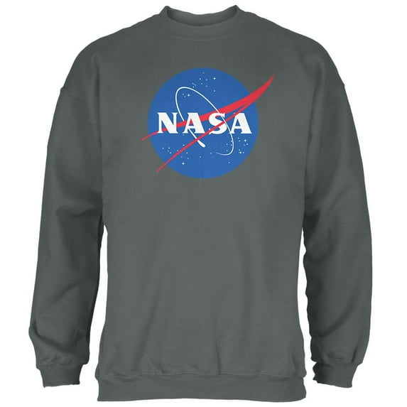 NASA Logo Mens Sweatshirt Charcoal SM