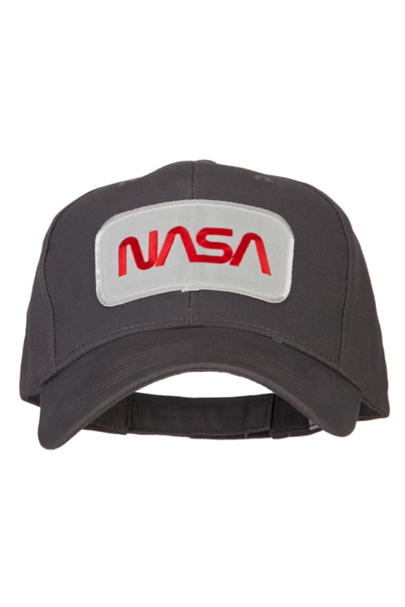 NASA Logo Patched New Big Size High Profile Cap - Grey XL-3XL