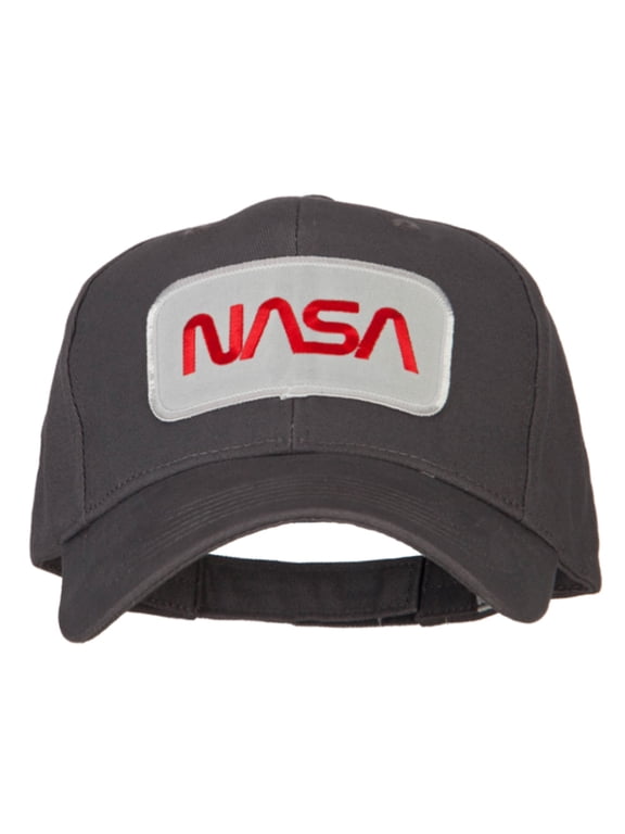 NASA Logo Patched New Big Size High Profile Cap - Grey XL-3XL