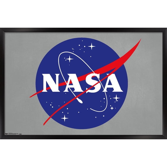 NASA - Logo Wall Poster, 22.375" x 34", Framed