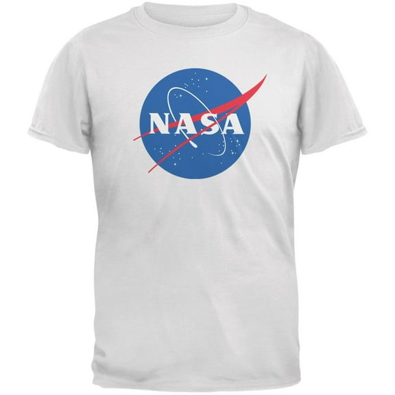 NASA Logo White Adult T-Shirt - 2X-Large