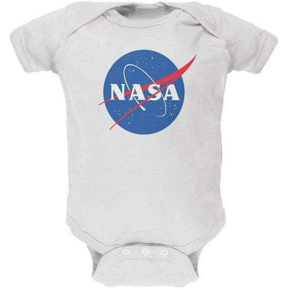 NASA Logo White Soft Baby One Piece - 9-12 months