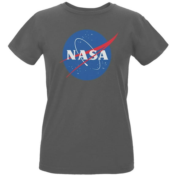 NASA Logo Womens Organic T Shirt Charcoal MD