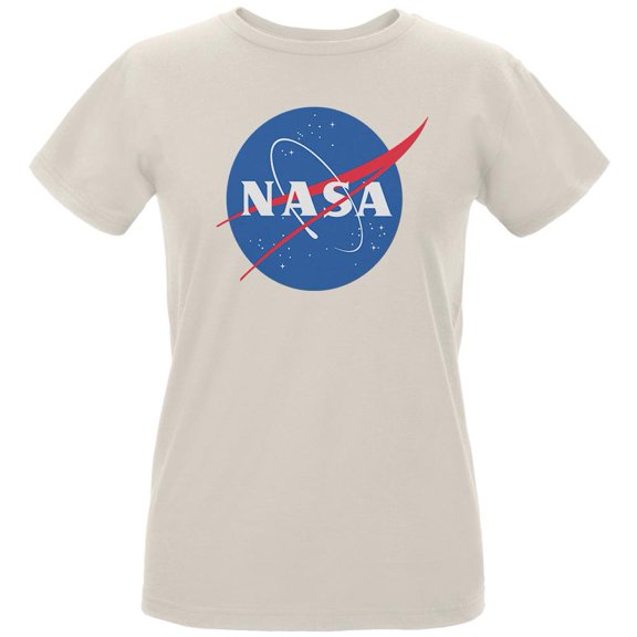 NASA Logo Womens Organic T Shirt Natural MD
