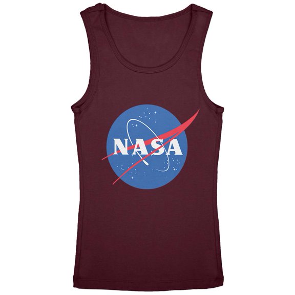 NASA Logo Youth Girls Tank Top Burgundy YXL