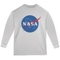thumbnail image 1 of NASA Logo Youth Long Sleeve T Shirt White YSM, 1 of 1