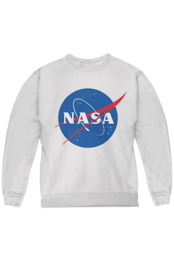 NASA Logo Youth Sweatshirt White YSM