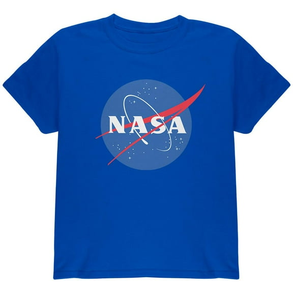NASA Logo Youth T Shirt Royal YLG