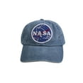 thumbnail image 1 of NASA Low Profile Washed Denim Hat, Light Blue, 1 of 4