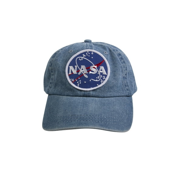 NASA Low Profile Washed Denim Hat, Light Blue