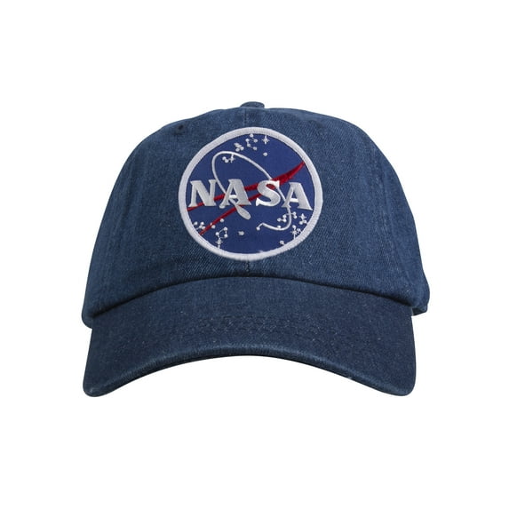 NASA Low Profile Washed Denim Hat, Navy