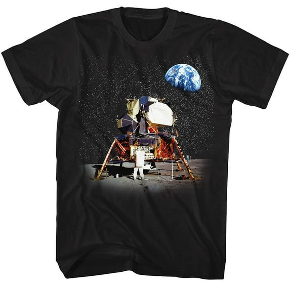 NASA Lunar Module Black T-Shirt