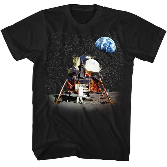 NASA Lunar Module Black T-Shirt