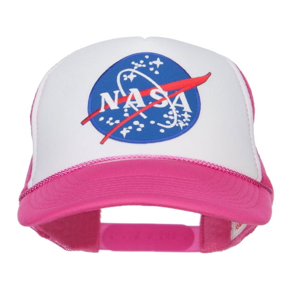NASA Lunar Patched 5 Panel Foam Cap 1 - Hot Pink White OSFM
