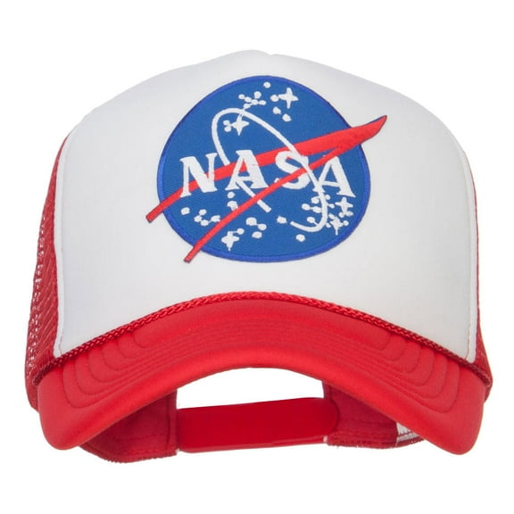NASA Lunar Patched Foam Mesh Cap - Red White OSFM