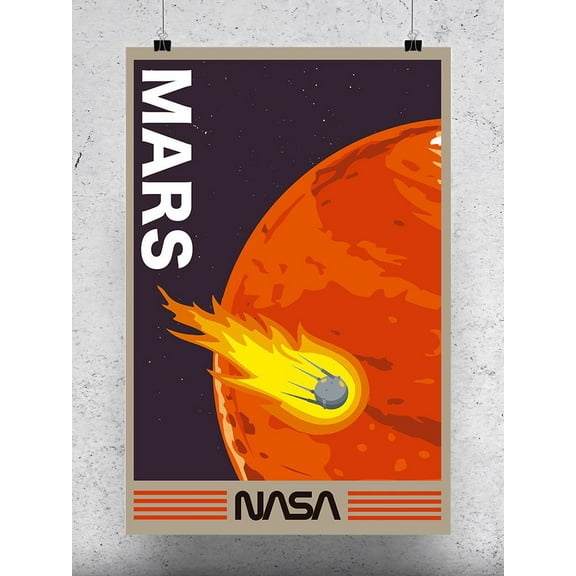 NASA Mars And Meteorite Poster - NASA Designs