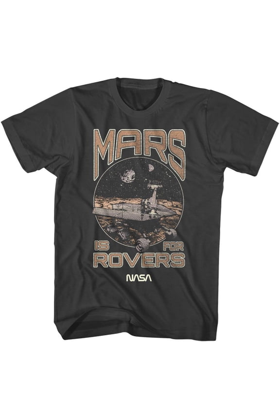 NASA Mars Is For Rovers Smoke Adult T-Shirt Xl
