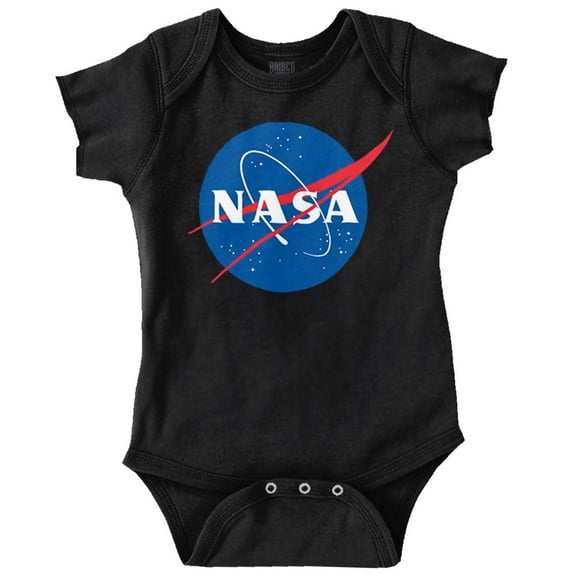 NASA Meatball Classic USA Space Logo Romper Boys or Girls Infant Baby Brisco Brands 12M