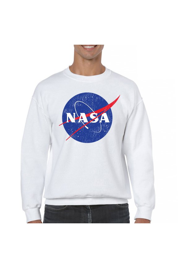 NASA Meatball Logo Crewneck Sweatshirt Iconic American Astronaut Space Souvenir