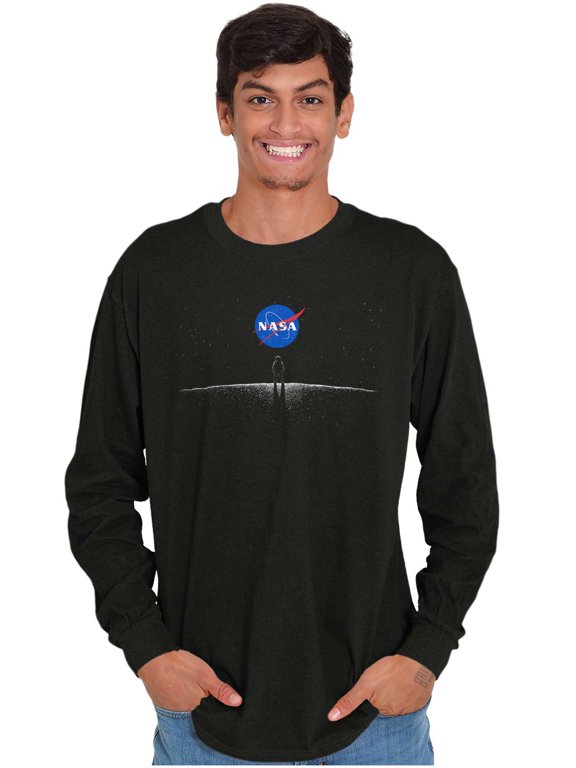 NASA Meatball Logo Outer Space Planet Long Sleeve TShirt Men Women Brisco Brands M