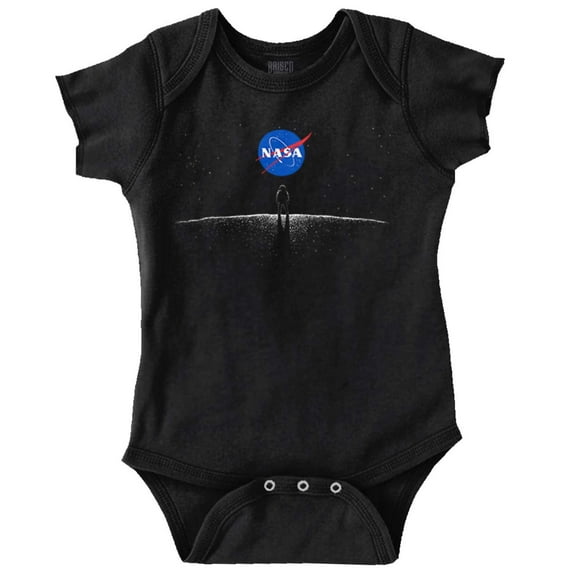 NASA Meatball Logo Outer Space Planet Romper Boys or Girls Infant Baby Brisco Brands 12M