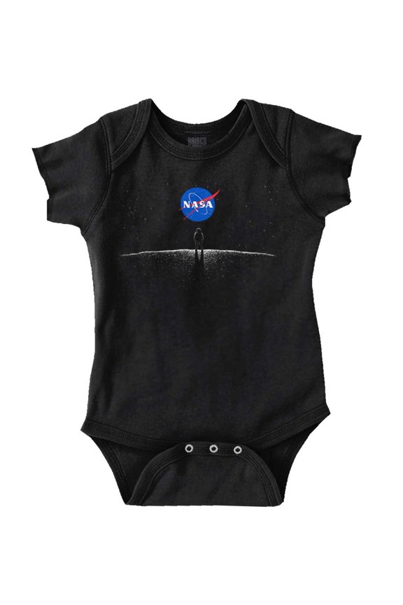 NASA Meatball Logo Outer Space Planet Romper Boys or Girls Infant Baby Brisco Brands 24M
