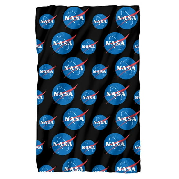 NASA Meatball Logo Pattern Fleece Blanket 36' x 58'