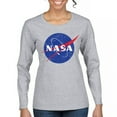thumbnail image 1 of NASA Meatball Logo Women's Long Sleeve T-shirt Iconic American Astronaut Space Souvenir, 1 of 7