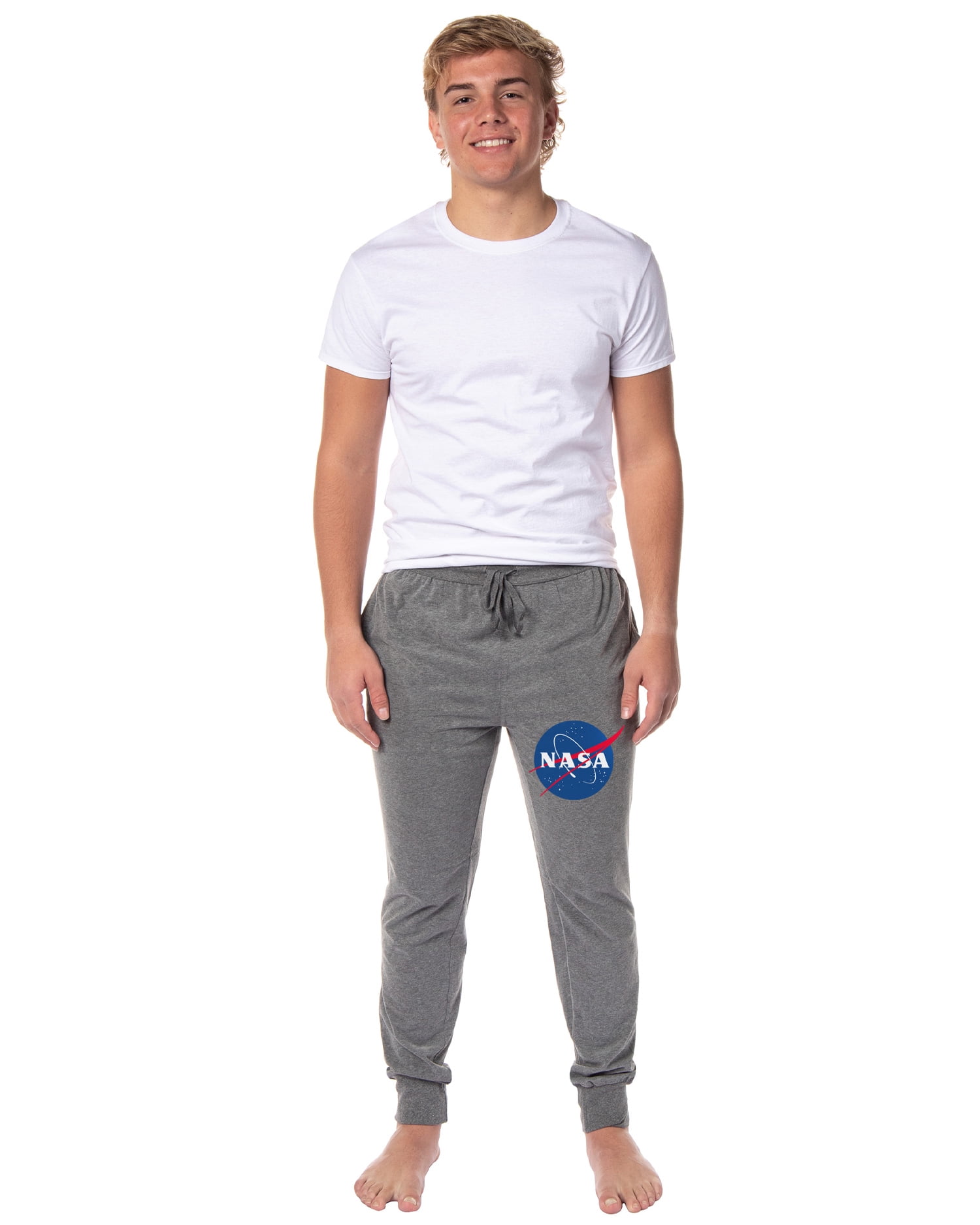 NASA Men's Retro Meatball Space Fashion Logo Sleep Jogger Pajama Pants ...