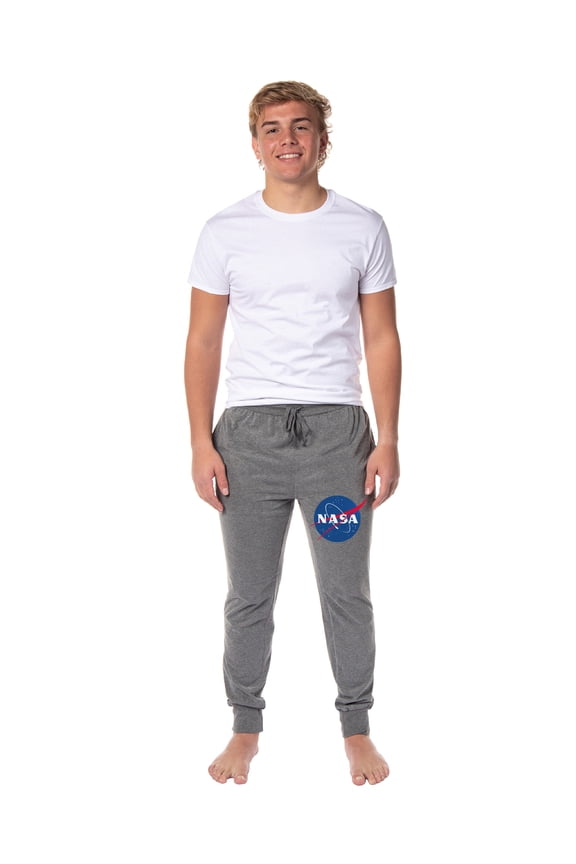 NASA Men's Retro Meatball Space Fashion Logo Sleep Jogger Pajama Pants