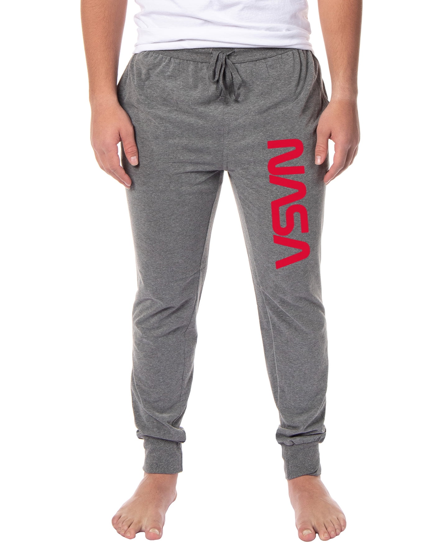 NASA Men's Retro NASA Letter Logo Sleep Lounge Jogger Pajama Pants ...