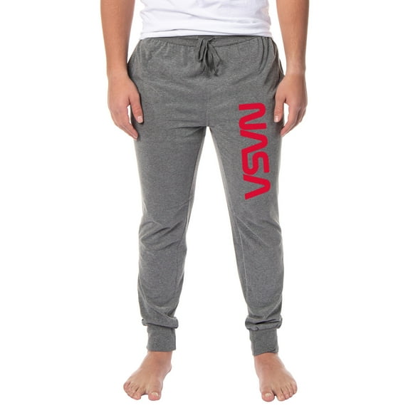 NASA Men's Retro NASA Letter Logo Sleep Lounge Jogger Pajama Pants