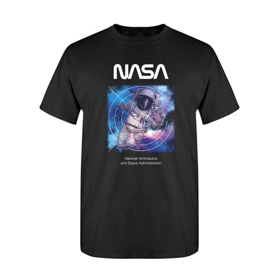 NASA Mens Graphic Tee - Astronaut Reaching - Regular Fit 100% Cotton