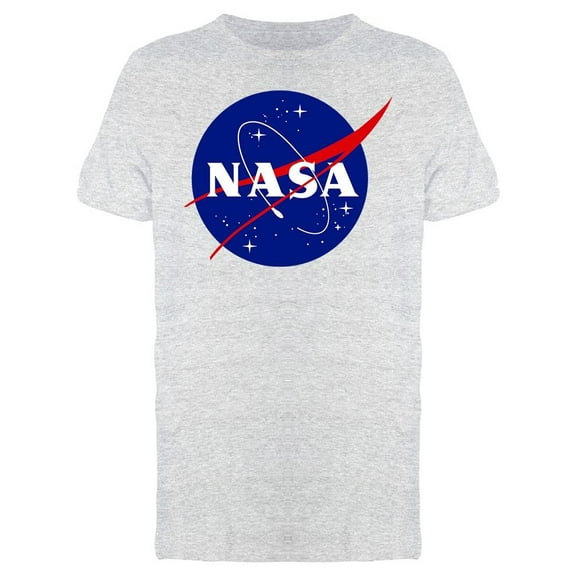 NASA Mens Graphic Tee Athletic Heather - Nasa Logo 100% Cotton Regular Fit
