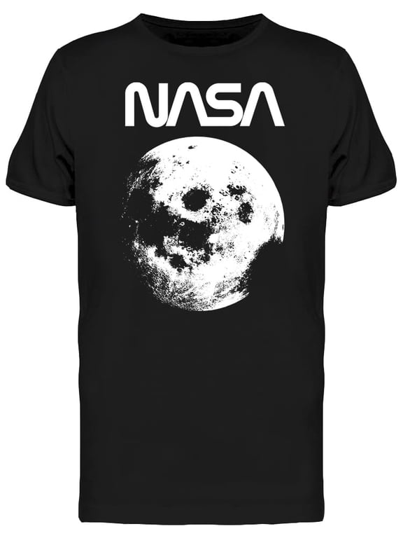 Space Vintage Moon Graphic Men's Black Tee - 100% Cotton Regular Fit