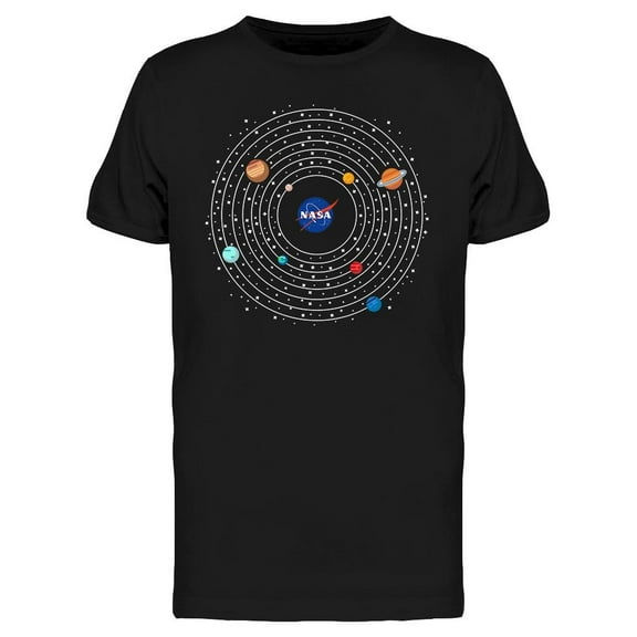 NASA Mens Graphic Tee - Solar System - Regular Fit 100% Cotton