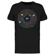 NASA Mens Graphic Tee - Solar System - Regular Fit 100% Cotton