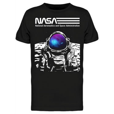 NASA Mens Graphic Tee - Space Administration Astronaut - Regular Fit 100% Cotton